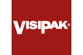 Red block with VisiPak written in white lettering. Corporate logo for VisPak packaging.